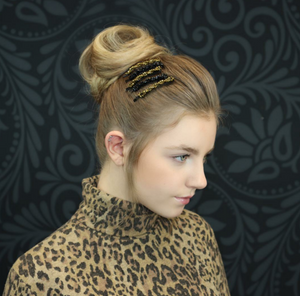 All Pinned Up in a Bun with Precious Metals