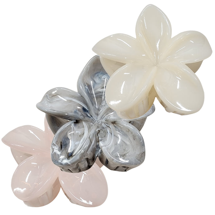 Floral Grace Claw Hair Clips (3 Pack)